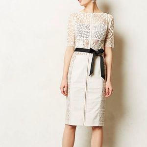 Anthropologie white lace dress - Carissima sheath